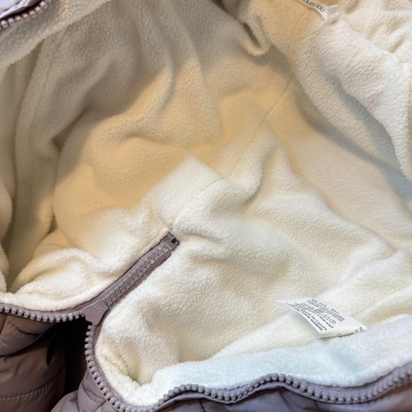 Bout'chou Snowsuit Baby 3 Months Taupe Hooded Fleece Lined Bunting Suit - Picture 8 of 10